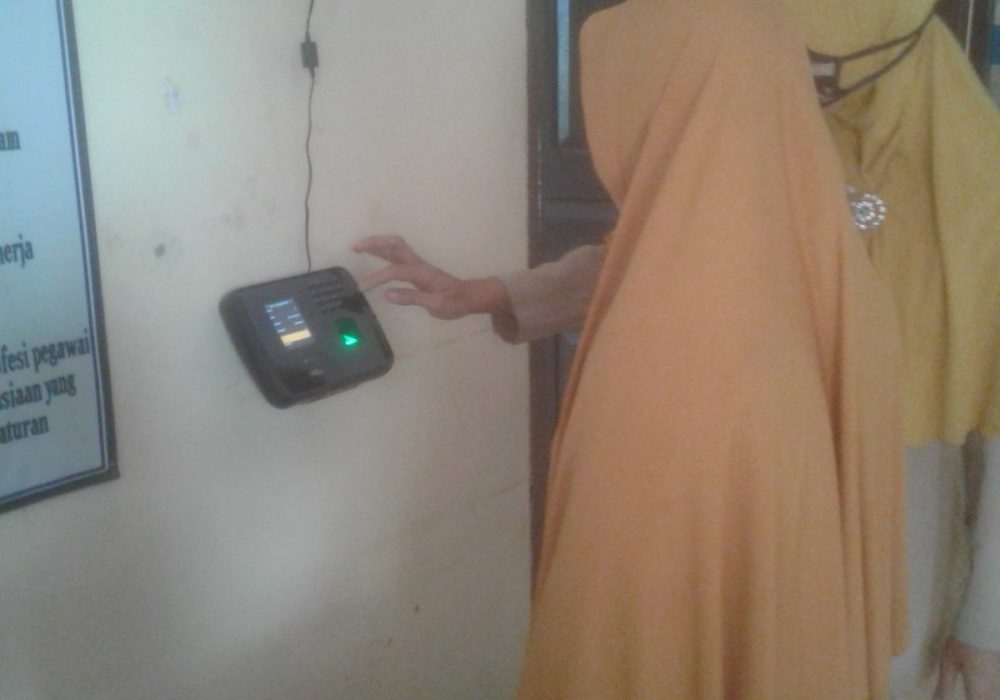 mesin absensi wajah di korwil Karang moncol-Purbalingga